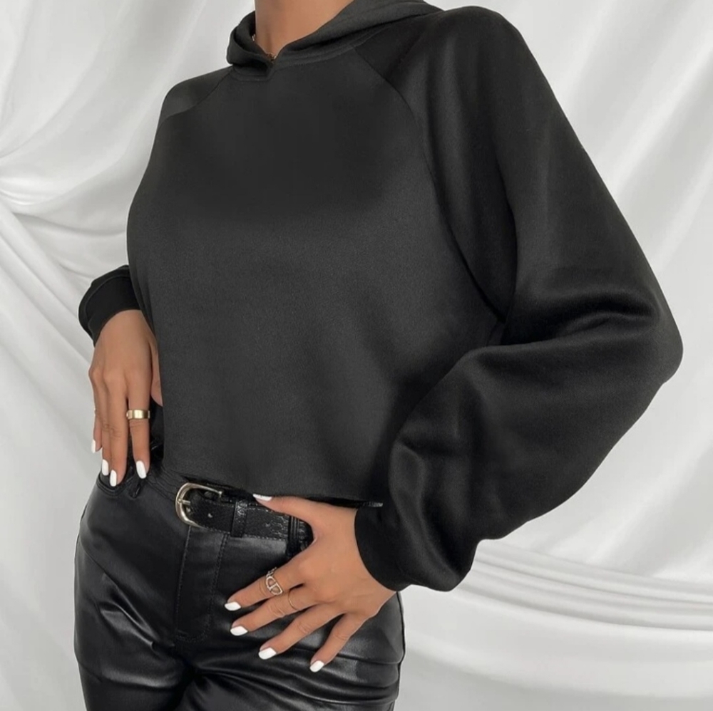 5/$25 - SHEIN BLACK chain back hoodie - sz. L - Picture 4 of 12